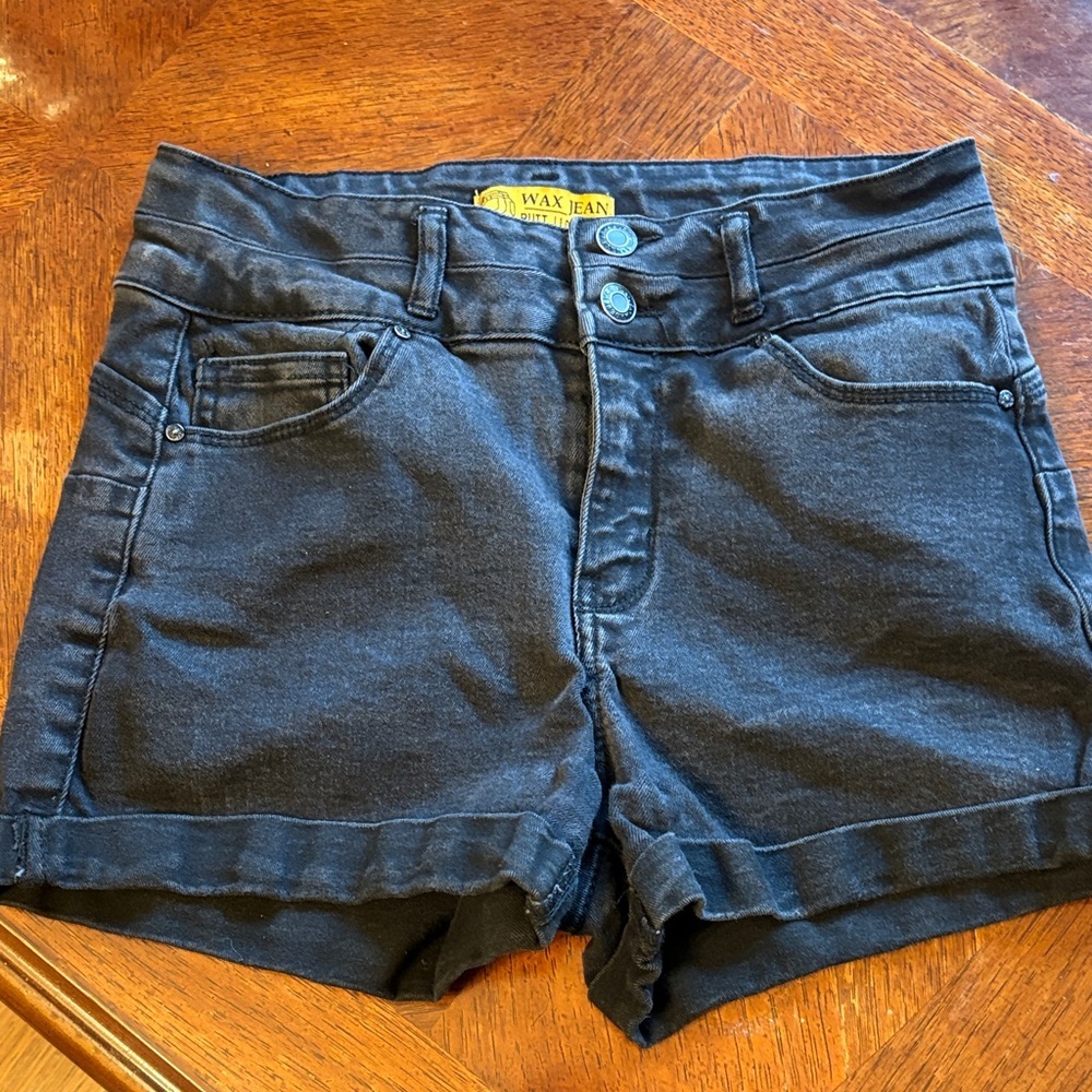 Wax Jean Women's Black Jean Shorts